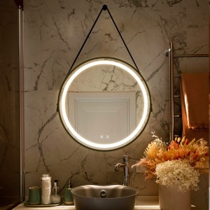 PAGED LED Bathroom Mirror with Focused Backplane, Metal Framed Vanity Mirror with High Lumen,Dimmable Touch, Anti-Fog for Wall - 1 of 4