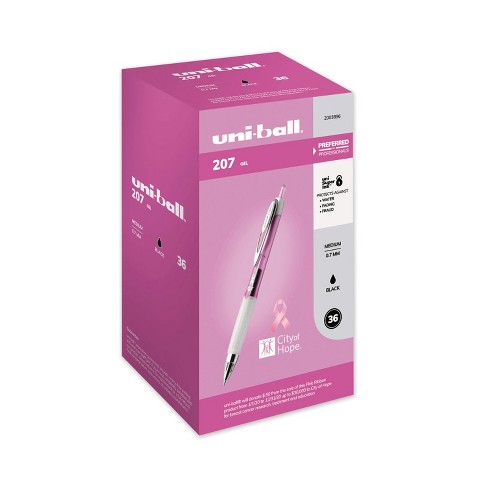 Uni-ball Uniball 207 Needle Retractable Gel Pens Medium Point 0.7mm Black  Ink Dozen (1736097) : Target