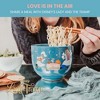 Silver Buffalo Disney Lady And The Tramp Serenade 20-Ounce Ceramic Ramen Bowl and Chopstick Set - 4 of 4