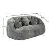 NicBex Bean Bag Sofa,High Back Beanbag Chair with Pillows,Oversized Lounge Sofa for Couples,Comfy Chair for Living Room Bedroom - 3 of 4