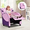 Infans Kids Recliner Chair Gaming Sofa PU Leather Armchair w/Side Pockets Pink - 3 of 4