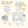 Garvee Kids Desk and Chair Set,Study Desk for Kids with Hutch, Storage Cabinet, Wooden Children Study Table,White - 3 of 4