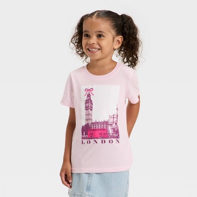 Toddler Girls' London Graphic T-Shirt - Cat & Jack™ Light Pink