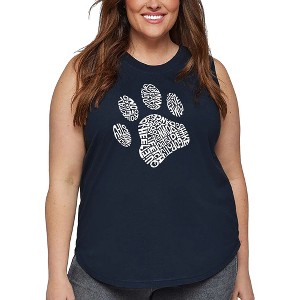 LA Pop Art Women's Word Art Tank Top - Dog Paw - 1 of 4