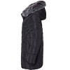 Sportoli Women Long Quilted Plush Lined Outerwear Puffer Jacket Winter Coat with Fur Hood - 2 of 4