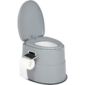 VINGLI Portable Toilet | Indoor Outdoor Commode w/Detachable Inner Bucket & Removable Paper Holder, for Emergency Use - 1 of 4