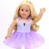 Sophia’s Ballet Outfit with Satin Slippers for 18” Dolls, Lavender - 3 of 4