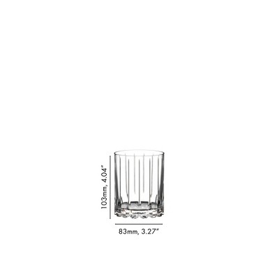 Riedel Clear Fine Crystal Double Rocks Glass Set of 2