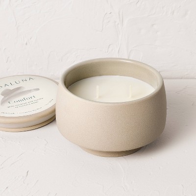 2-Wick Ceramic Jar Candle with Lid Comfort 7.5oz - Casaluna™