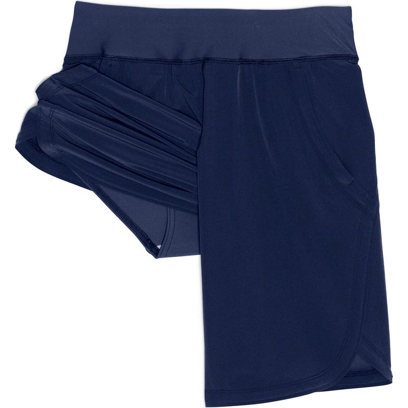 Lands' End Women's 11" Quick Dry Elastic Waist Modest Board Shorts Swim Cover-up Shorts with Panty, 5 of 7