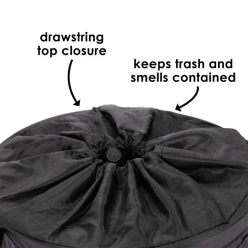 Diono Pop-up Trash Bin, Collapsible Car Trash Can, Leak Proof, Perfect for Keeping Car Clean, Black, 6 of 11
