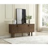 Decorative Cabinet, Walnut Color Tv Cabinet With Storage Cabinet, Sideboard For Entrance Hallway Living Room Kitchen Dining Room Bedroom - 2 of 4