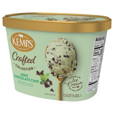 Kemps Crafted Collection Mint Chocolate Chip Ice Cream - 1.5qt