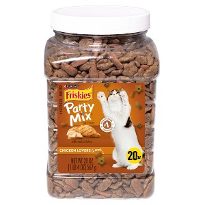 Purina Friskies Party Mix Chicken Lovers Crunch Crunchy Cat Treats - 20oz - 1 of 4
