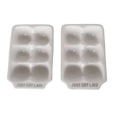 Totalee Gift Pinkies Up Egg Holders Set of 2 Ceramic Pink