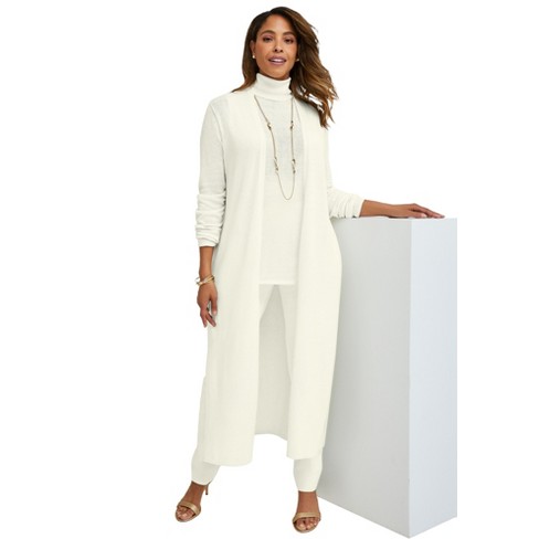 Jessica London Women's Plus Size Duster Zip Sweater : Target