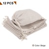 Unique Bargains Cotton Foldable Gym Travel Hiking Storage Drawstring Bag 12 Pcs - 3 of 4