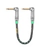 Clef Audio Labs Guitar Patch Cable, 6 inch TS Right Angled Guitar Pedal Effects Instrument Cord, 22AWG, Green Braided Jacket - 6-Pack - 4 of 4