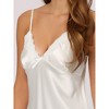 cheibear Women's Summer Satin Cami Mini Spaghetti Lingerie Nightdress - 4 of 4