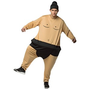 Imposta Costumes Adult Sumo Hoopster Costume Bodysuit Tan One Size - 1 of 1