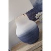 Signature Design by Ashley Dashland Metal Table Lamp, White & Navy Ombre, 20" Wide, Coastal Drum Shade - 4 of 4