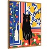 Amanti Art Paws and Patterns Cat by Kintsugi99  Framed Canvas Wall Art - 2 of 4