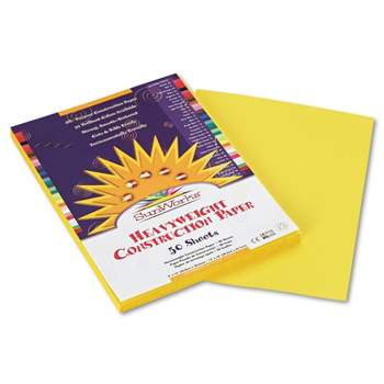 Prang 9" x 12" Construction Paper Yellow 50 Sheets/Pack (P8403-0001)