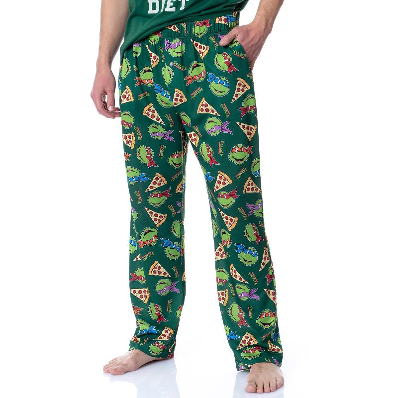 Teenage Mutant Ninja Turtles Mens' Ninja Diet Sleep Pajama Set Green, 3 of 6