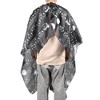 Unique Bargains Glass Pattern Hairdressing Cape 64.96"x57.09" Black 1 Pc - 2 of 4