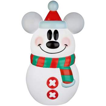 Disney Lighted Blow Mold Outdoor Decor Stylized Mickey Mouse Snowman 24" Disney, Multi