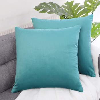 Teal Throw Pillows Covers for Couch 18x18 Set of 4 Flower Teal Decorative  Throw Pillows Rose Dark Turquoise Pillows - AliExpress