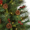 Nearly Natural 5-ft Mixed Pine Artificial Christmas Tree with 150 Clear LED Lights, Pine Cones and Berries - 3 of 4