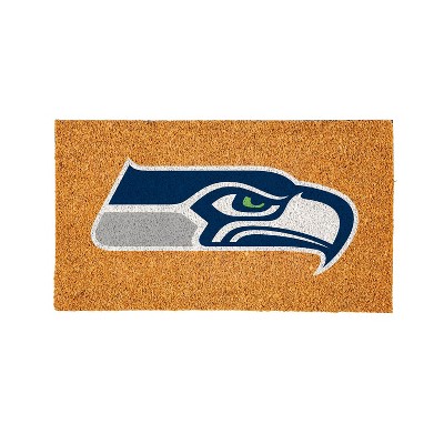 EvergreenNFLSeattle Seahawks Logo Natural Coir 28 x 16 Inches Indoor Outdoor Doormat