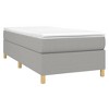 Bed Frame Light Grey 100% polyester, plywood, engineered wood - 3 of 4