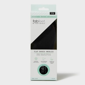 Fab Feet Women's by Foot Petals Flat Shoe Cushion Insoles Black One Size - Size (6-10): Foam Accessory - 1 of 4