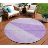 Lavender And Purple Geometric Washable Indoor Outdoor Area Rug - 2 of 4