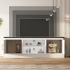 Farmhouse TV Stand for 65 Inch TVs Entertainment Center with Storage Cabinets Modern Media Console Table Rustic Wood Design for Living Room Office - 4 of 4