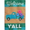 Welome Y'all Spring Burlap Garden Flag Pickup Truck 18" x 12.5" Briarwood Lane - 3 of 4