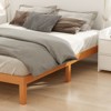 AZL1 Life Concept Beds Minimalist Kingl Size Wood Platform Bed, Natural Pine Frame with Sturdy Slat Support for Bedroom, Beige, 79.5"*75.5"*12" - 2 of 4
