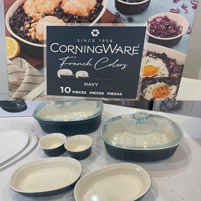 Corningware French White 18pc Round & Oval Bakeware Set