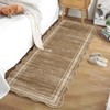 Modern Solid Scalloped Area Rug Machine Washable Rug  with Non-Slip Backing  Low Pile Stain Resistant Floor Cover for Living Room Bedroom Office - 4 of 4