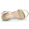 Allegra K Women's Glitter Open Toe Ankle Buckle Strap Stiletto Heel Sandals - 4 of 4