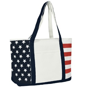 Dalix 23" Premium Striped Tote Bag - 1 of 4