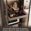 ATJafurn 23.6'' Glass Display China Cabinet With Pull-Out Bar Shelf, Dining Cabinet With Glass Doors and Wireless LED Light - 4 of 4