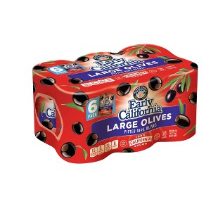 Early California Large Ripe Pitted Olives - 36oz/6pk - 1 of 3
