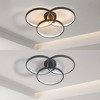 Airsurfer 20" Modern LED Ceiling Light, 3-Ring Flush Mount for Living Room, Bedroom, Dining Room, Sleek Energy-Efficient Design, Easy Installation - 4 of 4