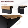 YOOCOZZ 54" Rustic Rolling Kitchen Island with Rubber Wood Drop Leaf, Large Storage Drawers and Cabinets - 4 of 4