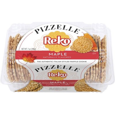 Reko Pizzelle Italian Waffle Cookies Maple - 7oz