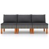 vidaXL Middle Sofa Grey - 3 of 4