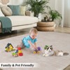 Washable Modern Solid Rug Non Slip Low Pile Rug Soft Contemporary Throw Floor Cover Foldable Indoor Carpet for Living Room Bedroom Playroom Nursery - 4 of 4